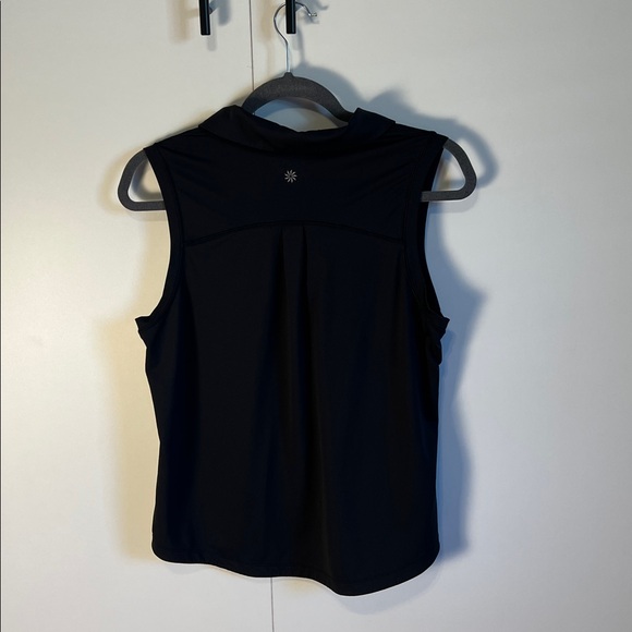 Athleta Advantage Black Sleeveless Polo Tank Top Size Medium - Picture 5 of 12